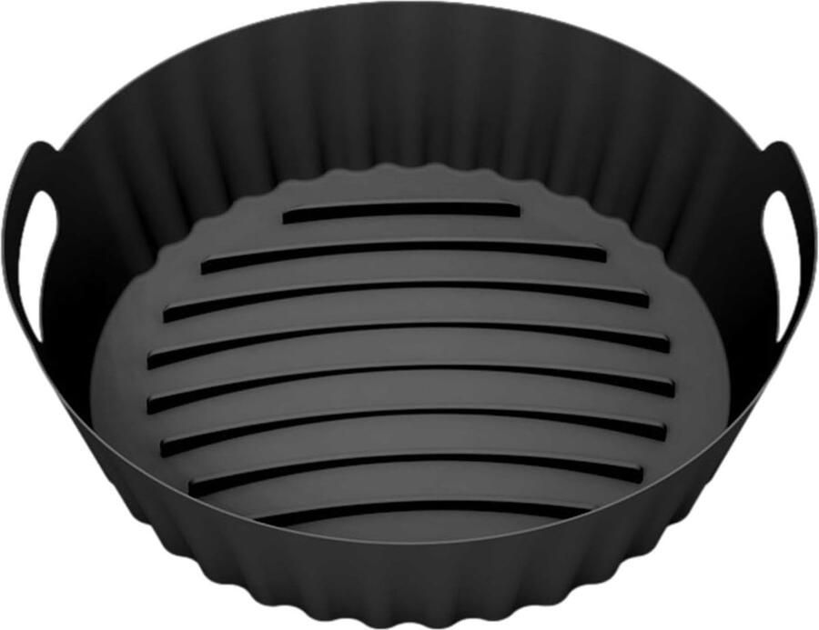 Airfryer Mand Siliconen Bakvorm Bakken en Grillen Voedselveilig Siliconen 26.8 x 12.9 x 5.7 cm Zwart