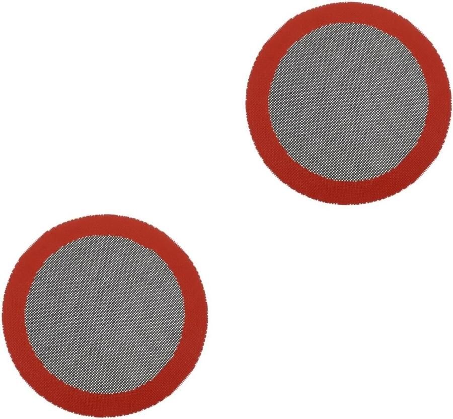 Airfryer Mat Bakmat Stoomkussen Gezond Koken Geperforeerd Ontwerp 2 stuks Rood