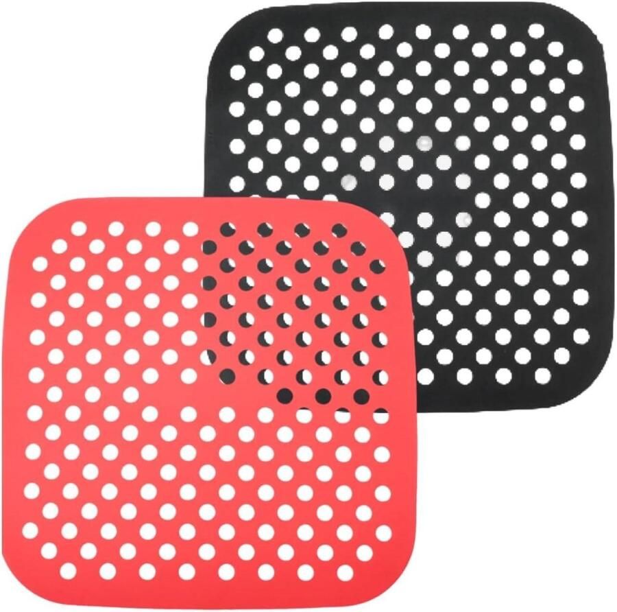 Airfryer Matten Bakpapiervellen Gezond Koken Gelijkmatige Luchtcirculatie 20 cm Grijs