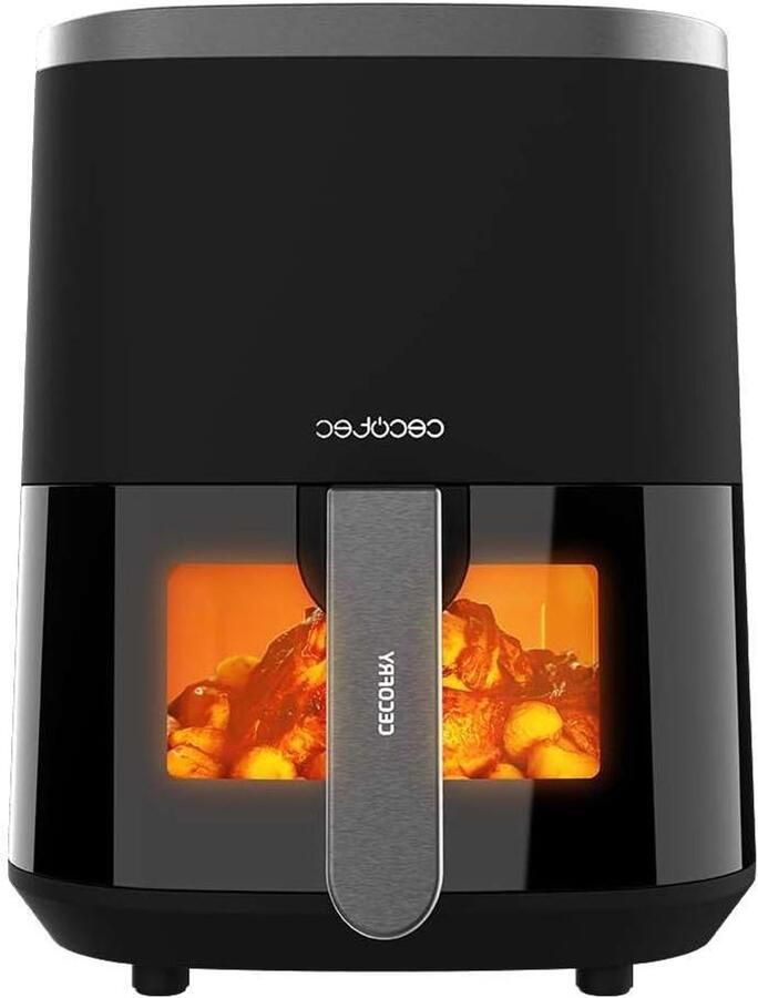 Airfryer met Raam Heteluchtoven Frituurpan Gezond Koken PerfectCook Technologie 4 Liter Zwart