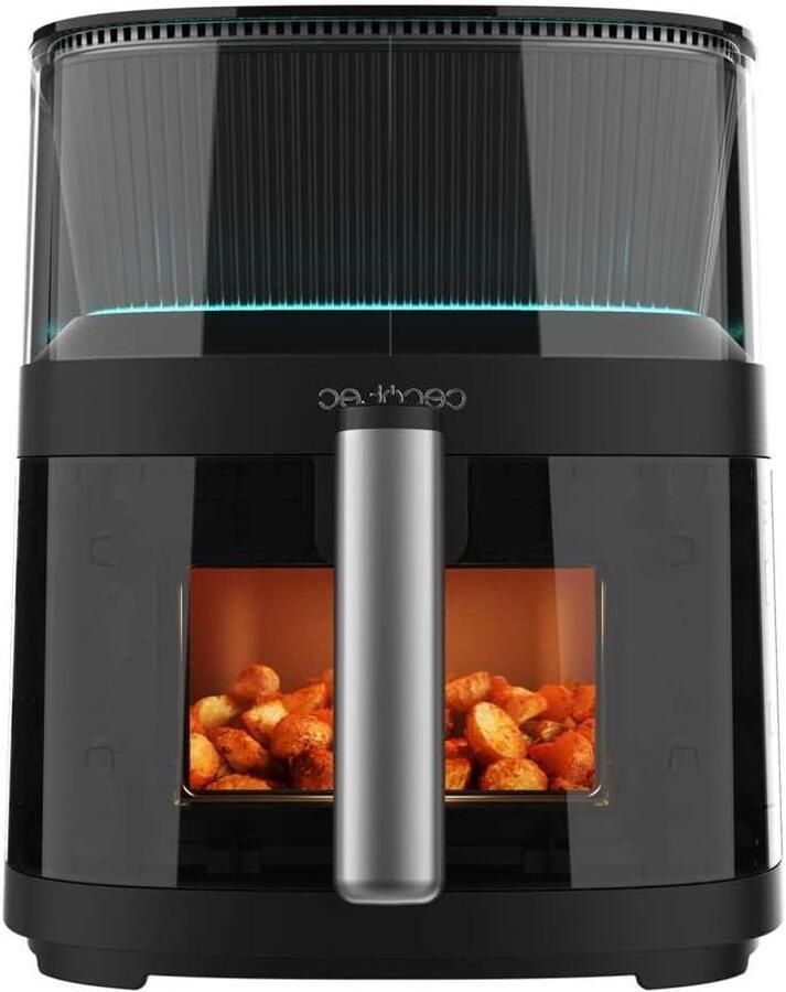 Airfryer met Waterverstuiver Heteluchtoven Gezond Koken Ingebouwd Raam Binnenverlichting 5 Liter Zwart