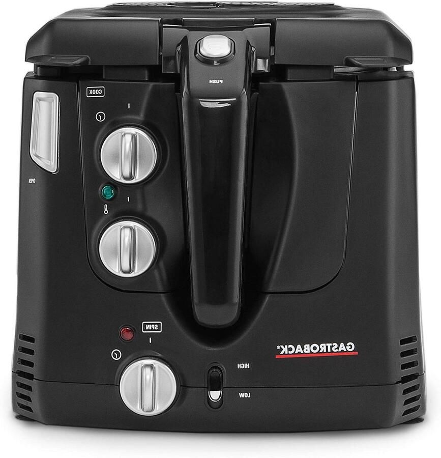 Airfryer Mini Frituurpan Gezond Frituren Roterende Mand 2.5 Liter Zwart