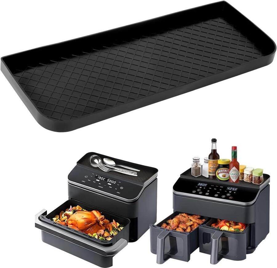 Airfryer opslagrek 41 x 15 x 2 cm siliconen voor Cosori 8.5L en 10L vergroot opbergruimte ShopVlot