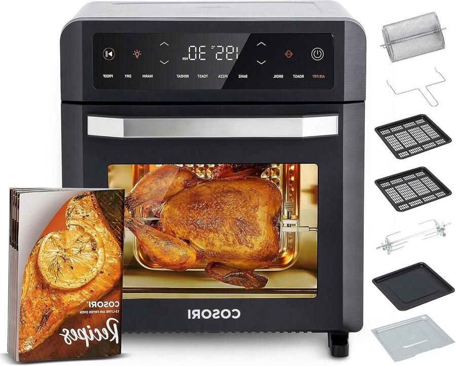 Airfryer Oven Hete Lucht Frituurpan Gezond Koken Dubbele Weerstand 12 Liter RVS