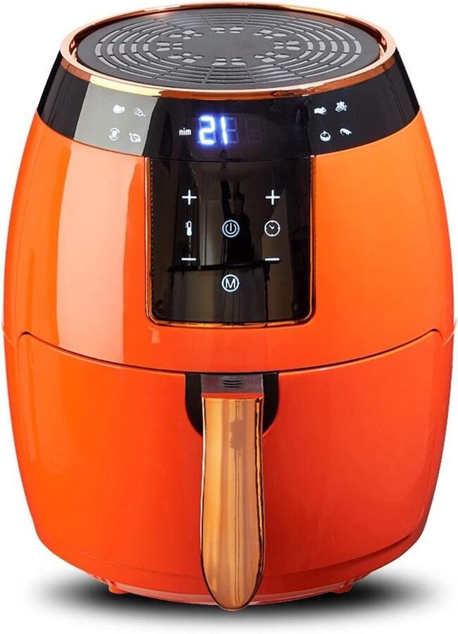 Airfryer Oven Heteluchtfriteuse Gezond Koken Automatische Pauze 5.5 Liter Oranje