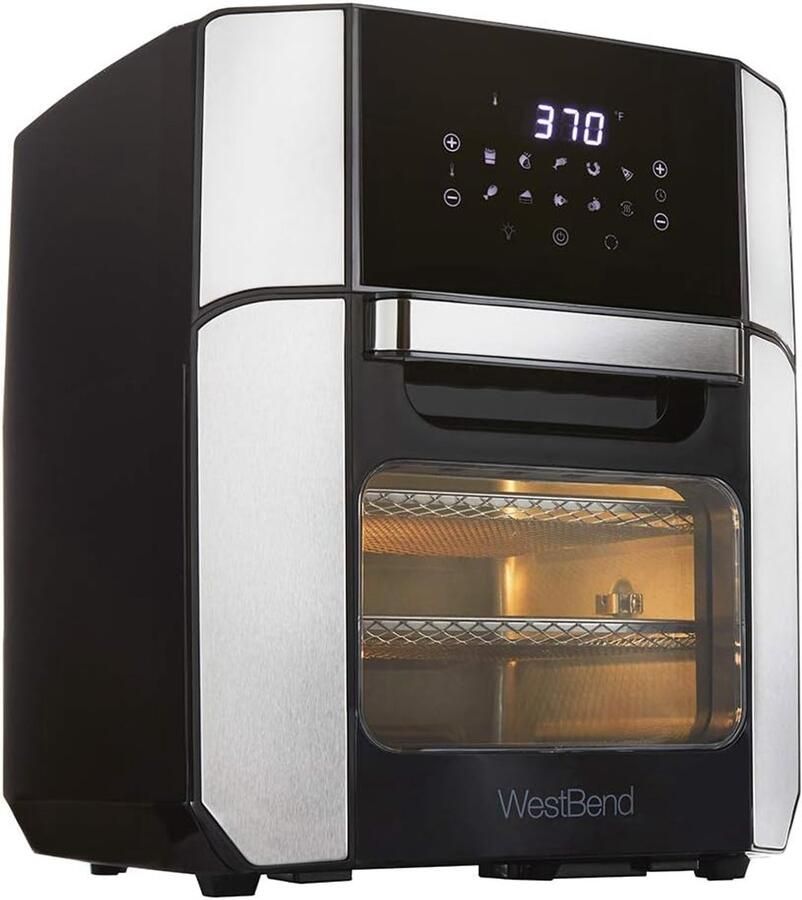 Airfryer Oven Heteluchtfriteuse Rotisserie Gezond Frituren 10 Digitale Menu's 12.6 Liter Zwart
