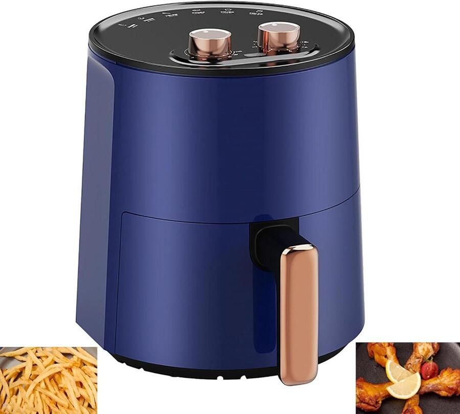 Airfryer Oven Heteluchtoven Combi Gezond Koken Intelligente Temperatuur 4.5 Liter Blauw