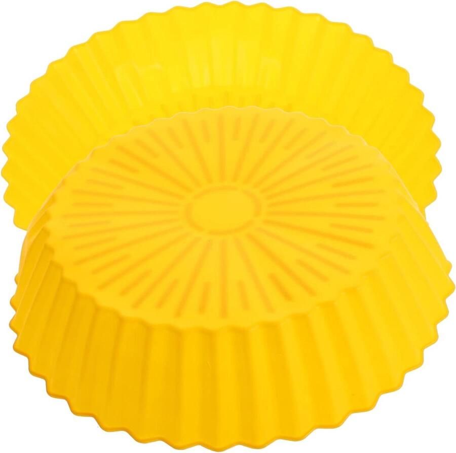 Airfryer Pads Ovenschaal Silicagel Bakken en Braden Herbruikbaar Anti-aanbak 19 cm Diameter Geel