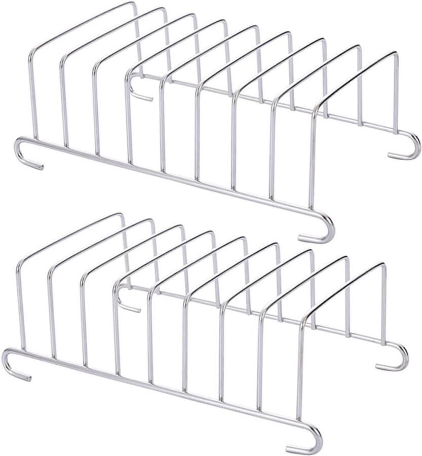 Airfryer Racks Kookrekken Set Brood Bakken Multifunctioneel Kookgerei 6 Stuks Zilver