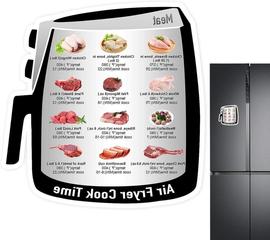 Airfryer Recepten Kookgids Snel Koken Magnetische Bevestiging 12x12 cm Meerkleurig - Foto 1