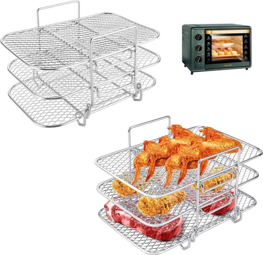 Airfryer rek 2 stuks met extra capaciteit - Foto 1