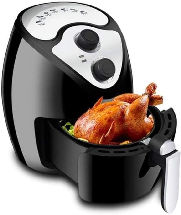 Airfryer Rijstkoker Olievrije Frituurpan Gezond Koken Automatische Timer 3.5 Liter Rood