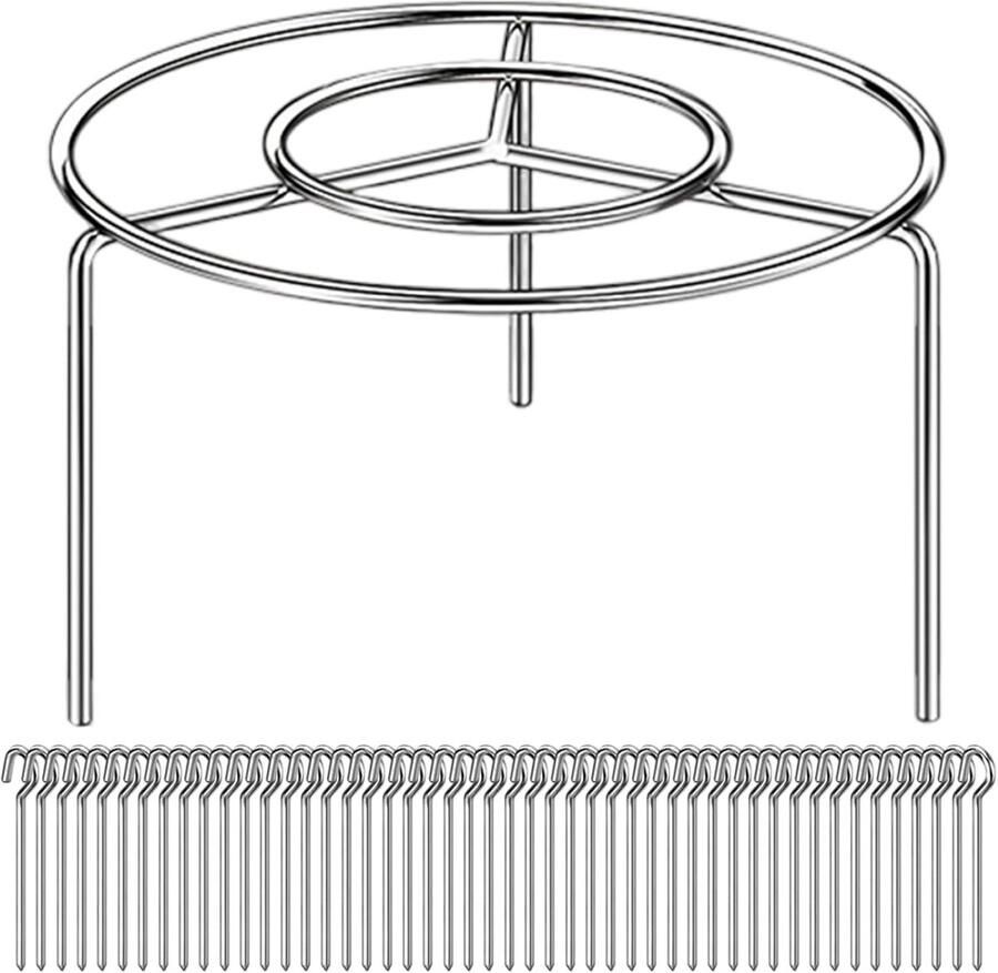 Airfryer Ronde Grill Airfryer Accessoire Airfryer Standaard Roestvrij Staal Geschikt voor Airfryer Koken en Bakken 16 x 10 cm