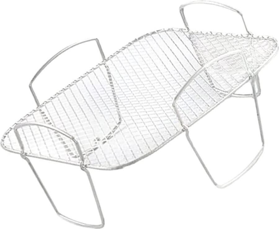 Airfryer Rooster Grillrek Bakrek Koken en Bakken Mesh Ontwerp 20.5 x 20.5 x 9 cm Zilver
