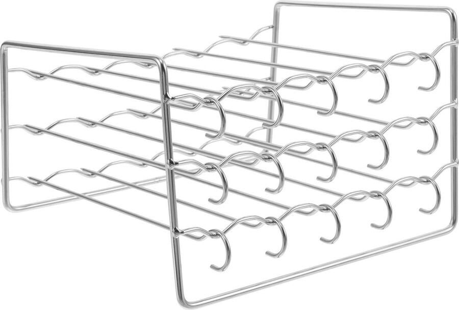Airfryer Rooster Grillrek Spiesjes Gerechten Bereiden Roestvrij Staal 15 x 15 x 9.8 cm Zilver