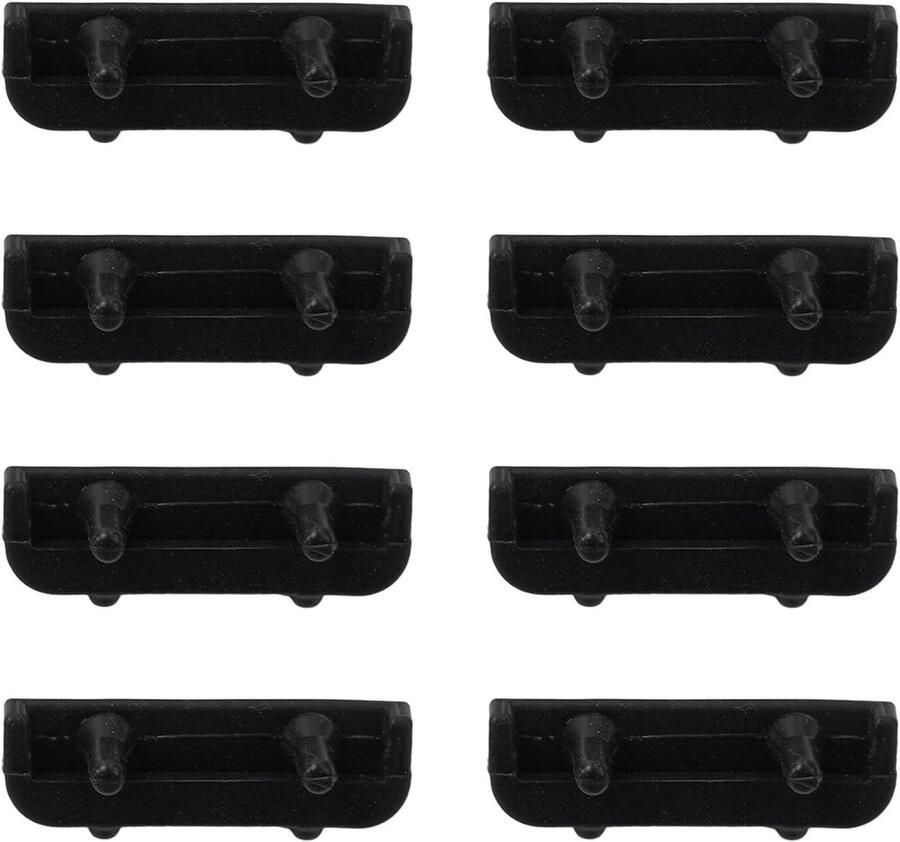 Airfryer Rubber Beschermers Anti-kras Dekseltjes Apparaat Beschermen Hittebestendig Siliconen 8 Stuks Zwart