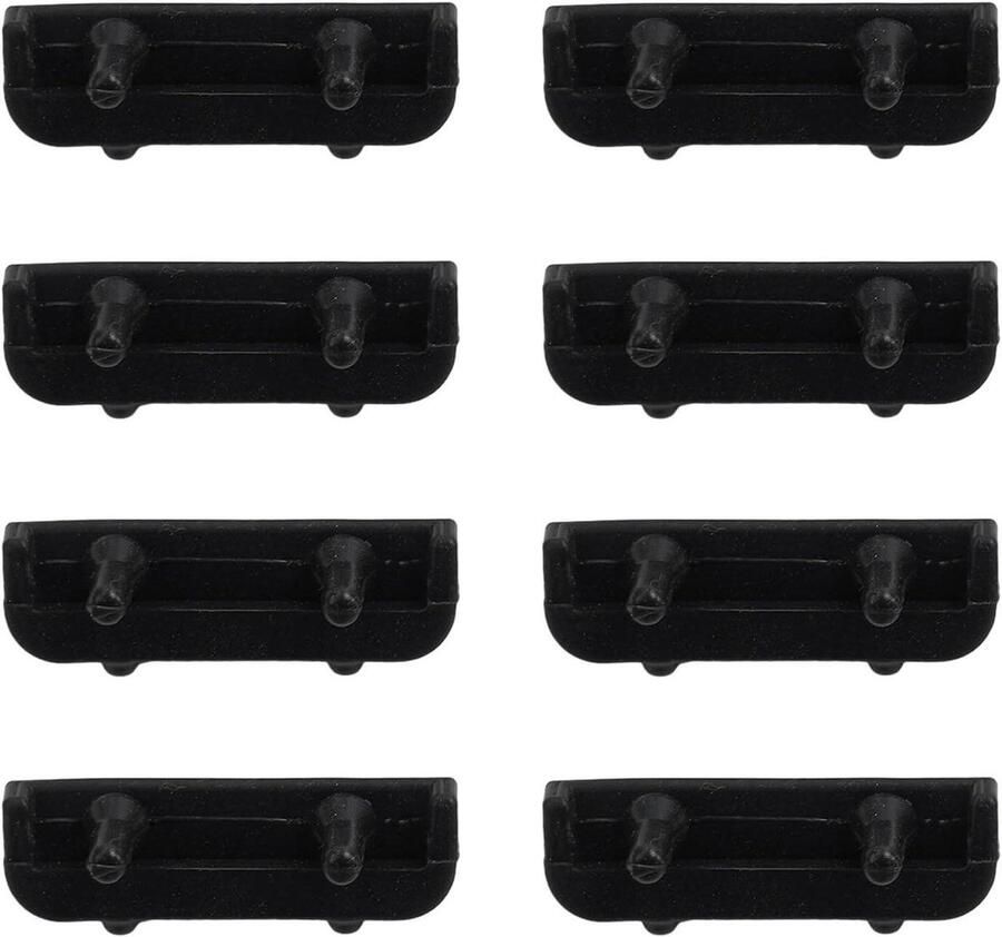 Airfryer Rubber Bumper Beschermhoesjes Crisperplaat Krasvrije Airfryer Hittebestendig Siliconen 3 8 Stuks Zwart