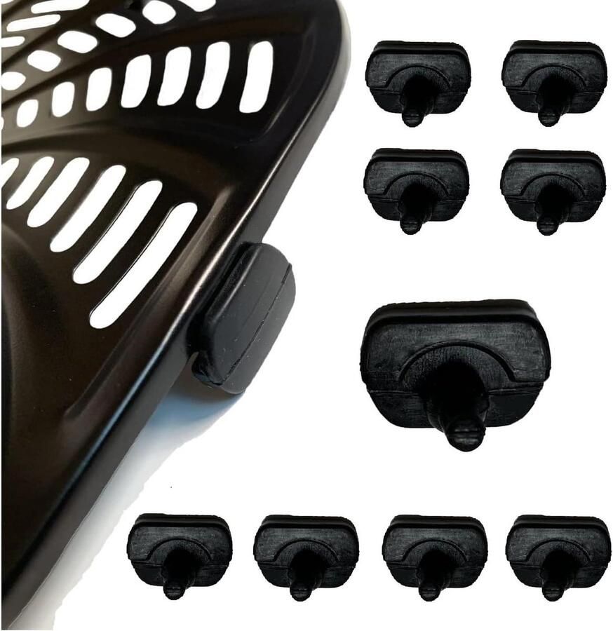 Airfryer Rubberen Bumper Friteuse Voetjes Lade Beschermen Food Grade Siliconen 8 stuks Zwart
