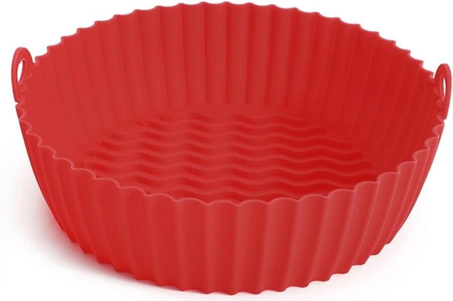 Airfryer Siliconen Bakvorm Airfryer Liner Mand Gezond Koken Versterkte Wand 215 cm Rood