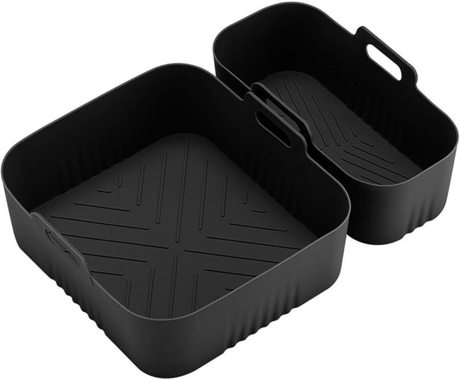 Airfryer Siliconen Bakvorm Airfryer Mand Voering Gezonder Koken Hittebestendig Materiaal 21 x 19 x 8 cm