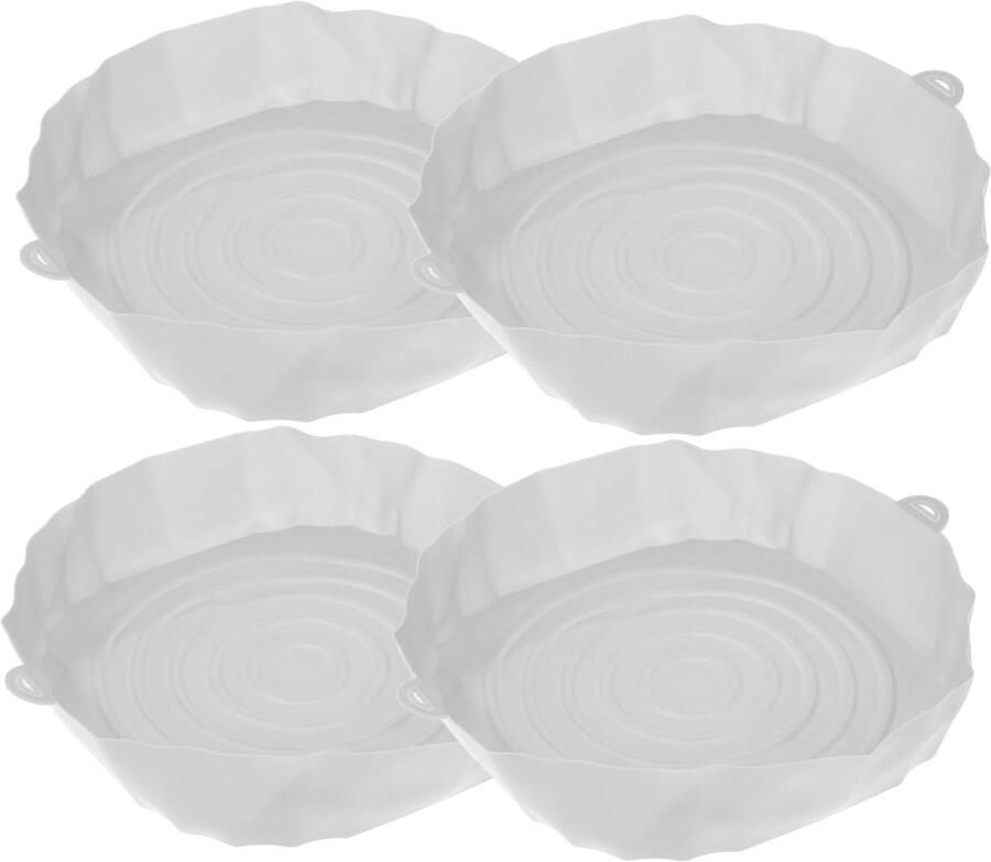 Airfryer Siliconen Liners Bakmatten Airfryer Voedsel Bereiden Antiaanbaklaag 24 cm Grijs