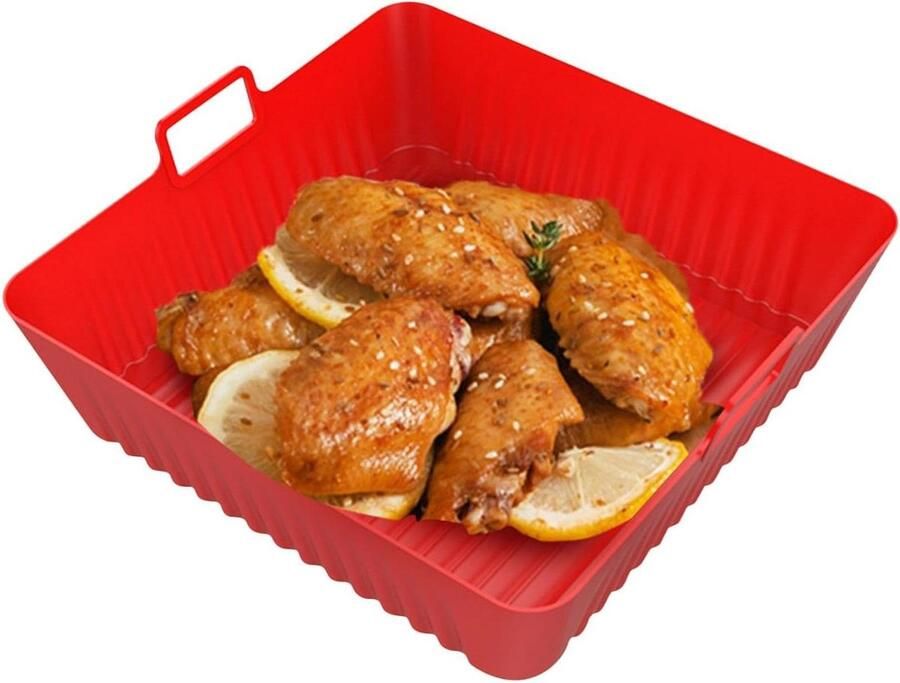 Airfryer Siliconen Mand Airfryer Bakvorm Luchtfrituren Hittebestendig 20 cm Willekeurige kleur