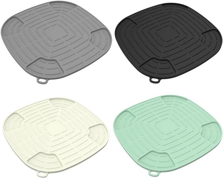 Airfryer Siliconen Mat Hittebestendig Onderlegger Keuken Beschermen Specifiek voor FN101 27 x 27 cm Grijs
