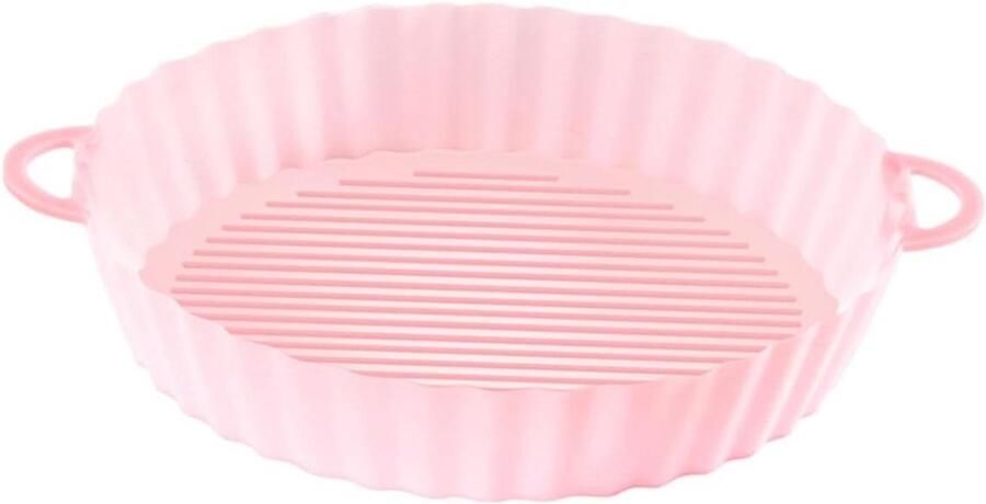 Airfryer Siliconen Pan Ovenschaal Mat Veelzijdig Bakken Herbruikbaar Antiaanbak 21 x 185 cm Roze