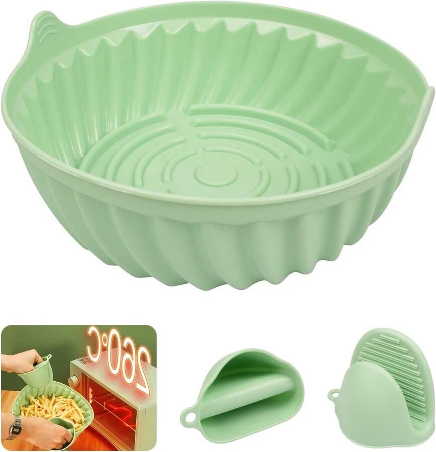 Airfryer Siliconen Pot Herbruikbare Airfryer Liners Gezond Koken Luchtcirculatie Ontwerp 213 x 195 x 81 cm