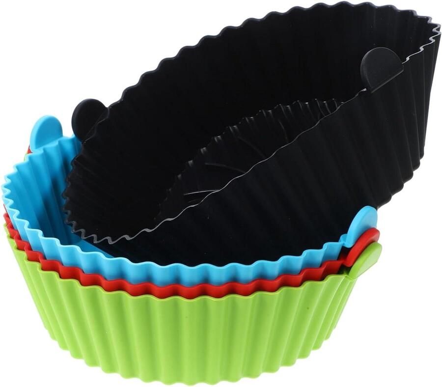 Airfryer Siliconen Pot Herbruikbare Mandjes Voedsel Bereiden Antiaanbak Laag 20.5 cm Kleuren