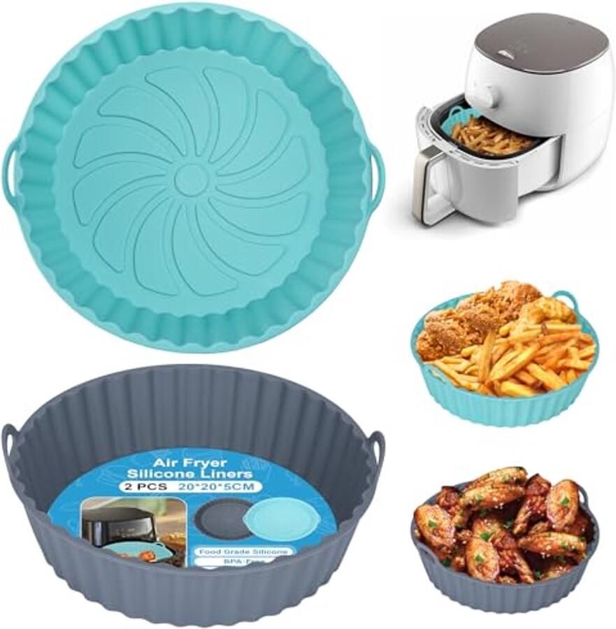 Airfryer Siliconen Pot Herbruikbare Pan Liners voor Heteluchtfriteuse en Magnetron