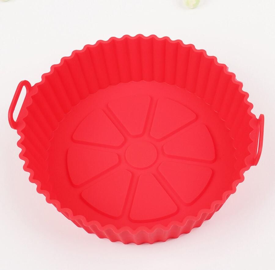 Airfryer siliconen voering airfryer siliconen pot herbruikbare siliconen airfryer voering voedselveilige antiaanbak airfryer mand accessoires