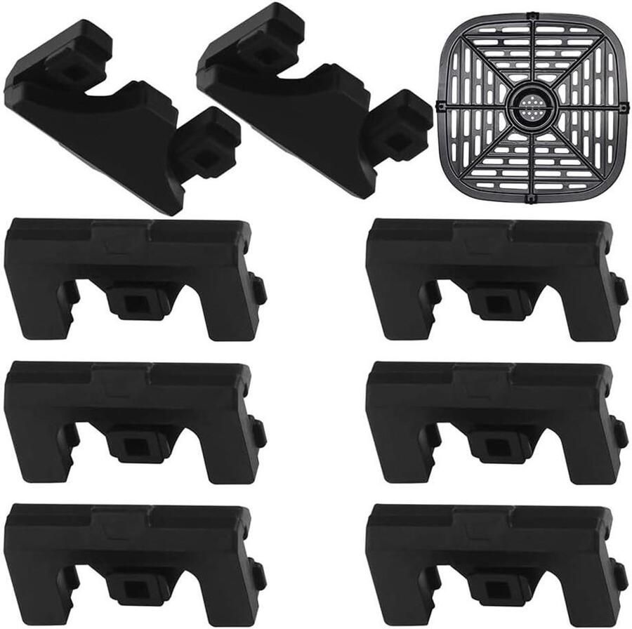 Airfryer Siliconen Voetjes Rubber Bumper Set Bescherming Airfryer Voedselveilig Materiaal 8 Stuks Zwart