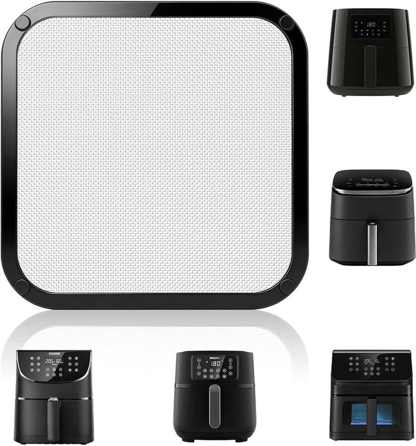Airfryer Siliconen Vorm Heteluchtfriteuse Accessoires Schoon Bakken Magnetische Spatbescherming 5 x 5 x 1 cm