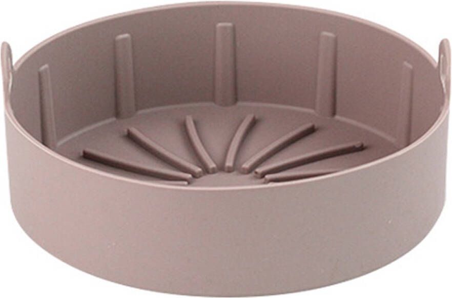Airfryer Silikon Topf Bakvorm 19 cm Hittebestendig Niet Aanbakken 1 Stuk Voor Airfryer En Oven Bruin