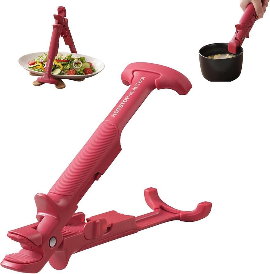 Airfryer-tang 2-in-1 siliconen tang voor heteluchtfriteuse verwarmingsplaatgripper met antislipgreep ideaal voor hete kommen borden en pannen
