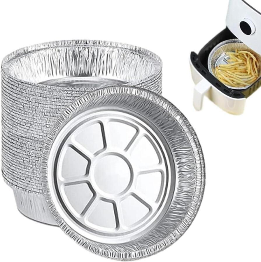 Airfryer Vellen Bakjes Aluminium Gezond Koken Olievrij Bakken 50 Stuks Aluminium
