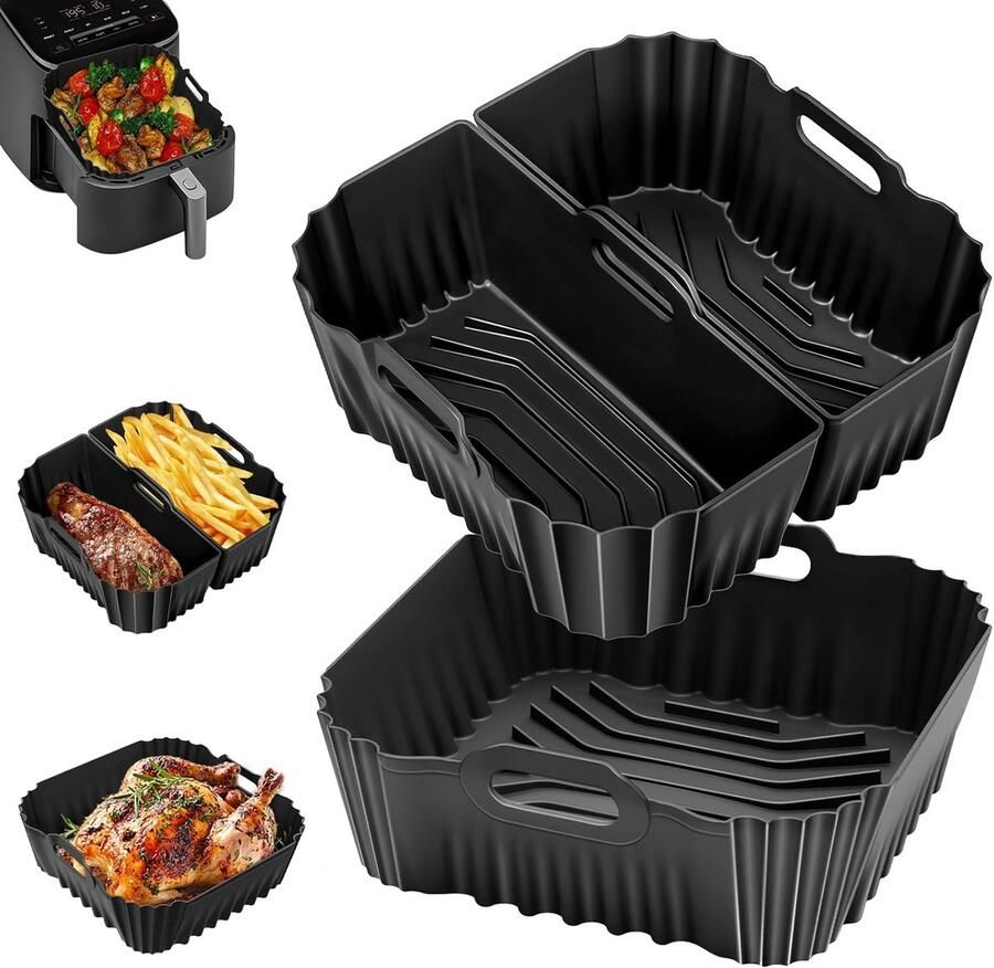 Airfryer voor Cosori 5 5L 6L 6 2L 6 4L & voor Philips 6 2L NA230 Siliconen bakvormen voor Cosori Turboblaze & voor Philips 2000-serie 6 2L herbruikbare siliconen inzetstukken