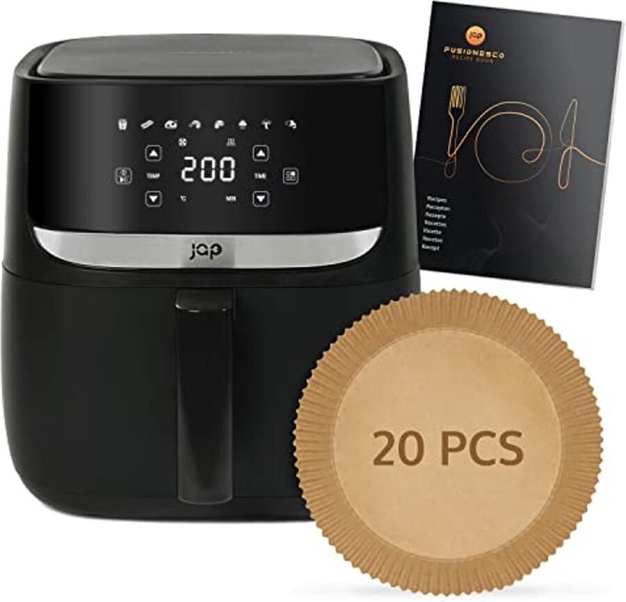 Airfryer XXL 5 7L Heteluchtfriteuse met Gratis Receptenboek en Handmatige en Automatische Functies