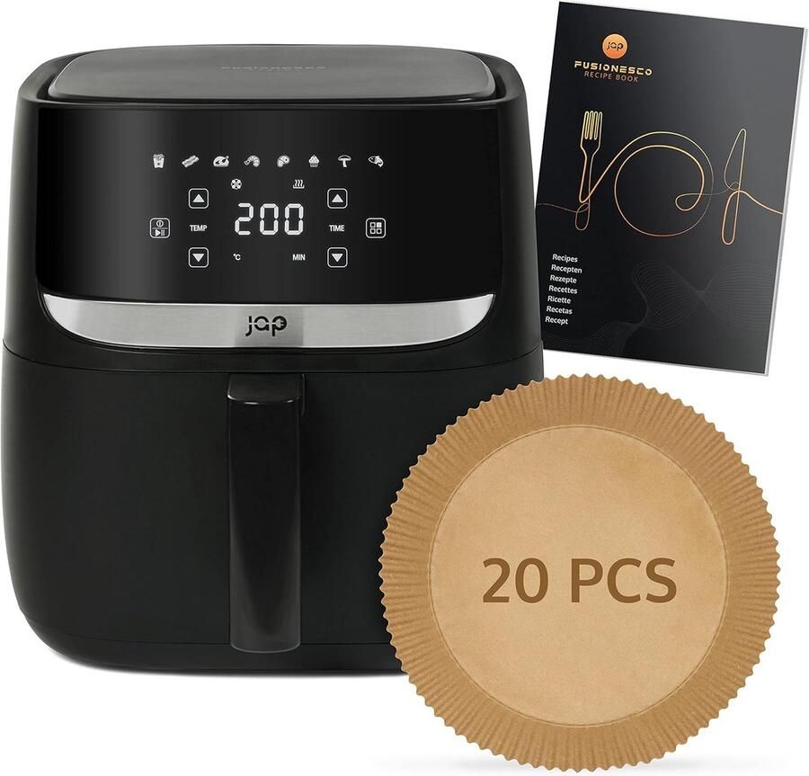 Airfryer XXL 5 7L Heteluchtfriteuse met Gratis Receptenboek en Handmatige en Automatische Functies