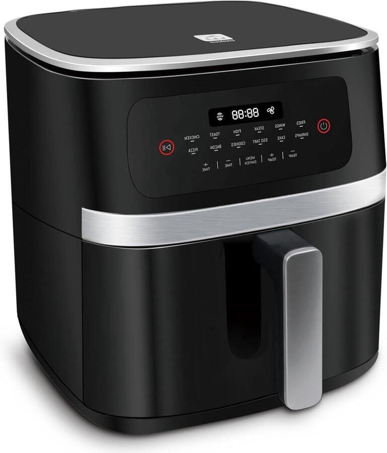 Airfryer XXL Heteluchtfriteuse Digitaal Gezond Koken Olievrije Technologie 7 Liter Capaciteit Zwart