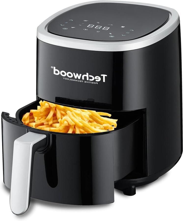 Airfryer Zonder Olie Gezonde Frituur Lekker Koken Digitale Touch Bediening 3.5 Liter Capaciteit Zwart