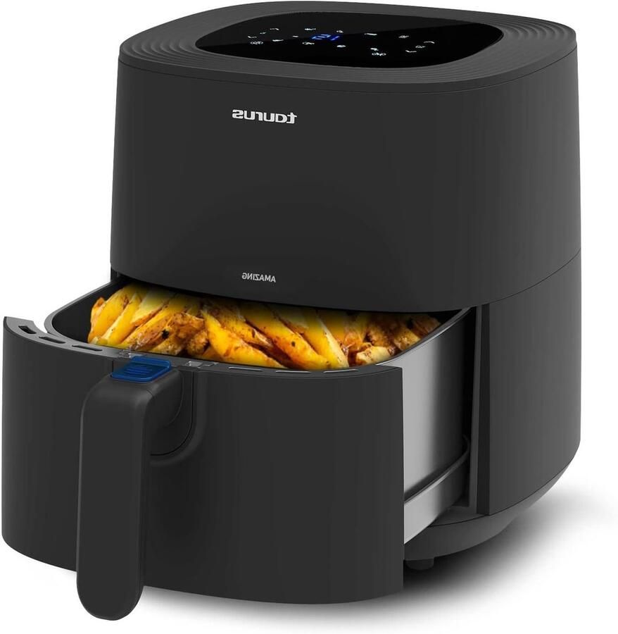 Airfryer Zonder Olie Hete Lucht Frituur Gezond Frituren 8 Programma's 5.5 Liter Zwart