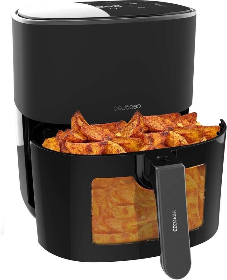 Airfryer Zonder Olie Heteluchtfriteuse Gezond Frituren Met Kijkvenster 6.5 Liter Zwart