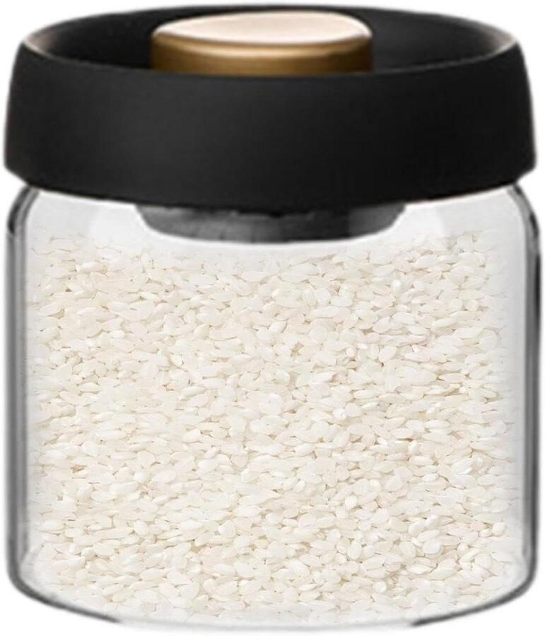 Airtight Glass Jar Sealed Vacuum Cans 4.13x4.13 Inches Clear Coffee Storage Container Multi-Purpose Food Storages Jar for Beans Kitchen Organization Glass