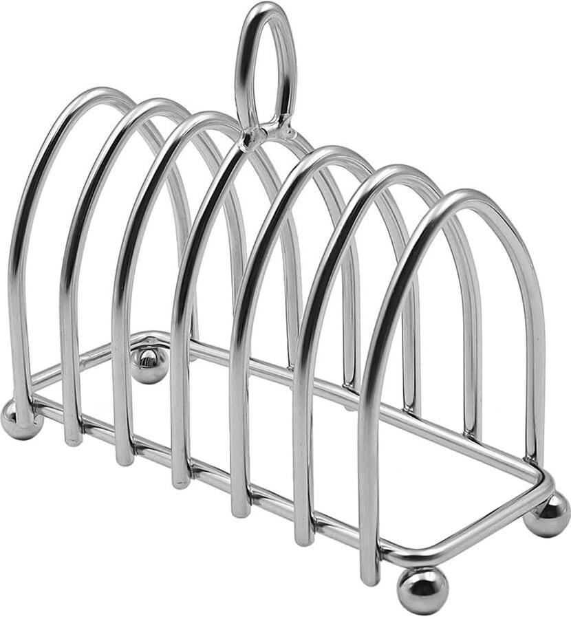 Dailygoods Dailygoody 6 Slice Toast Rack Roestvrijstalen toastrek Duurzaam en elegant Geschikt voor keuken en restaurant Ideaal voor toast Perfect vo