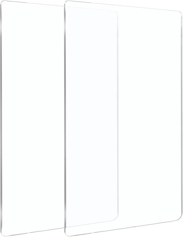 Allecto Acryl Snijplaten 19.5x15cm Duurzaam en sterk 3mm dik Snijden en stansen Geschikt voor hobby en ambacht Duidelijk en rechthoekig