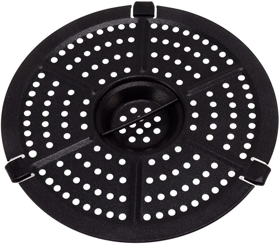 Allecto Airfryer vervangende grillpan Antiaanbakplaat met handvat 15 5 cm rond Dubbellaagse coating Geschikt voor verschillende gefrituur