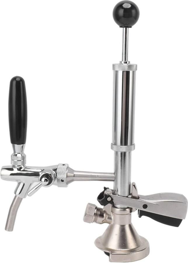 Allecto Bier Barrel Tap RVS Tap met Pomp Perfect voor Feestjes 4 Inch Tap voor Bier Ideaal voor Gezellige Samenkomen Geschikt voor Fe