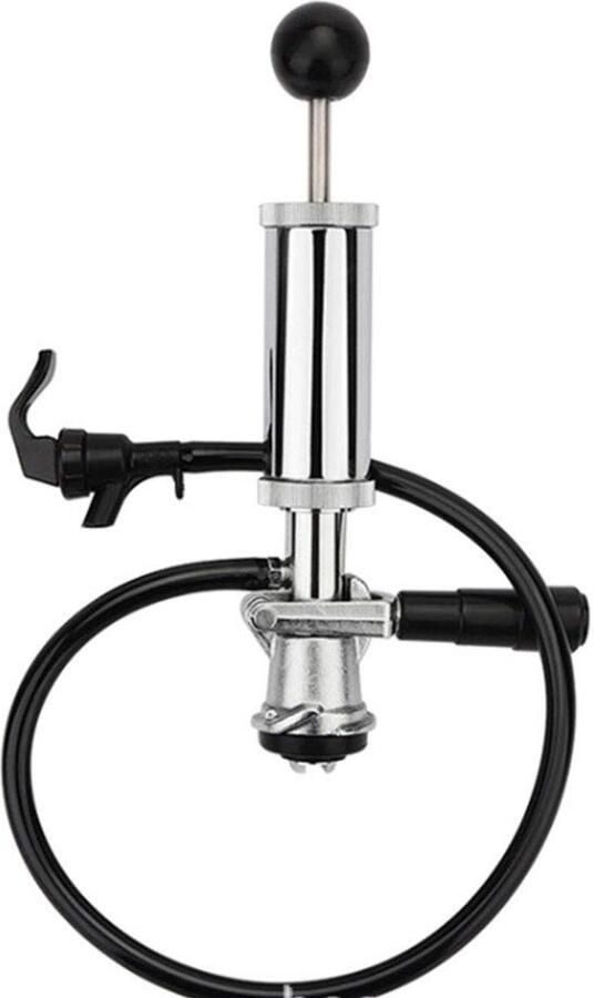 Allecto Biertap Feest Picknick Zelfbrouwen Namvo Bier Party Pump 4 inch Bierfust Kraan Geschikt voor Thuisbrouwen Zwart